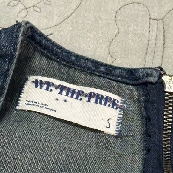 NWT We the Free x Free People Match Point Denim Jumpsuit S Slim Fit - Picture 14 of 14